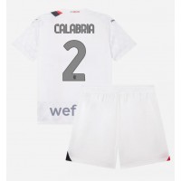 AC Milan Davide Calabria #2 Vonkajší Detský futbalový dres 2023-24 Krátky Rukáv (+ trenírky)